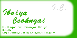 ibolya csoknyai business card